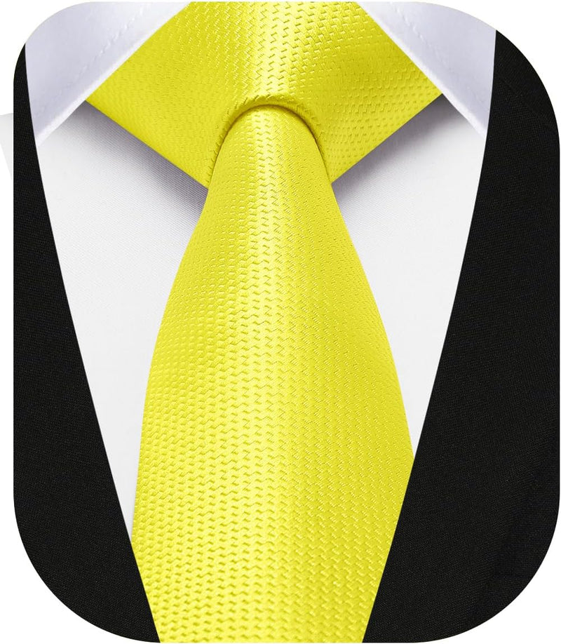 Solid 2.4' Skinny Formal Tie - LEMON YELLOW