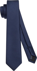 Solid 2.4' Skinny Formal Tie - NAVY BLUE