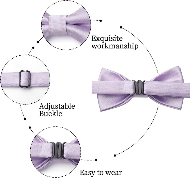 Solid Pre-Tied Bow Tie for Boy - PURPLE