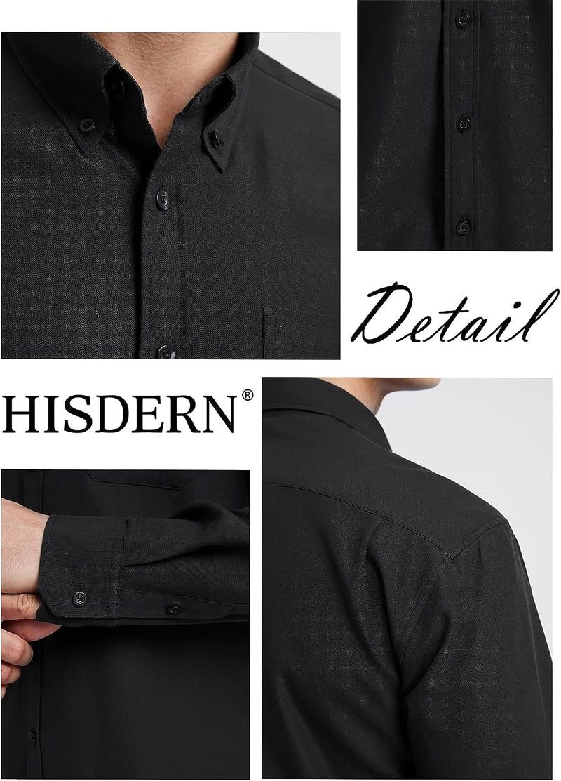 Casual Formal Shirt with Pocket - BLACK 