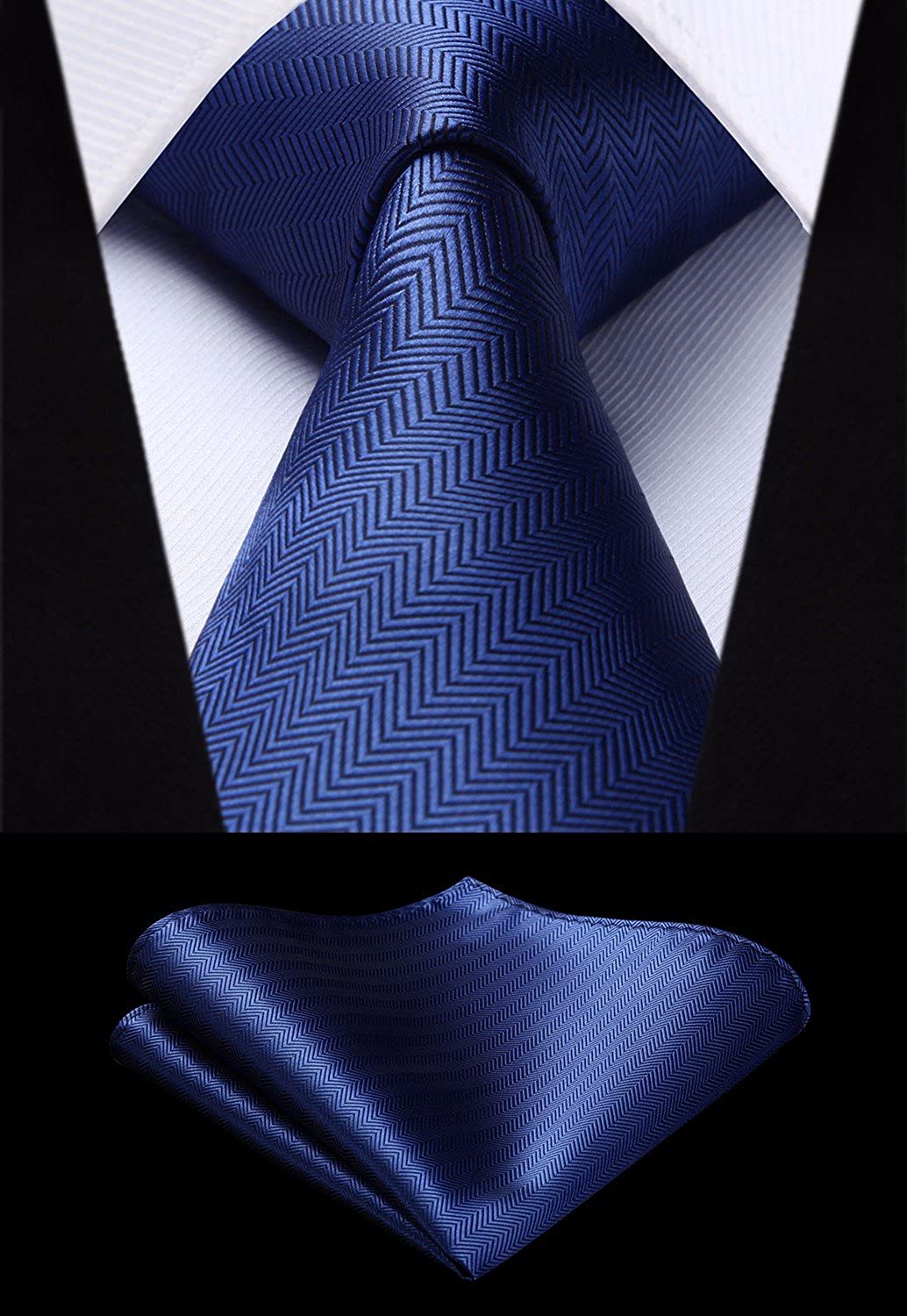 3PCS Tie & Pocket Square Set - T3C007