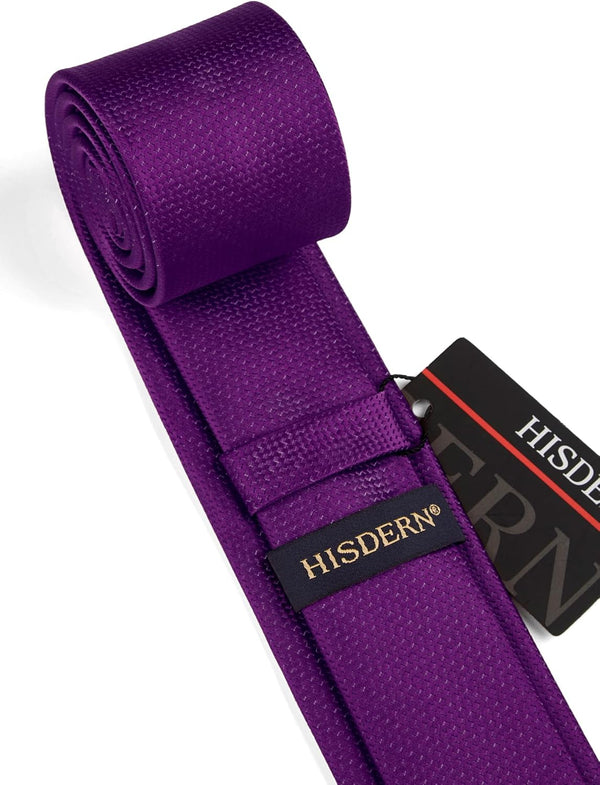 Solid 2.4' Skinny Formal Tie - BERRY PURPLE-01