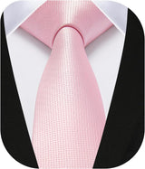 Solid 2.4' Skinny Formal Tie - B-BABY PINK-01