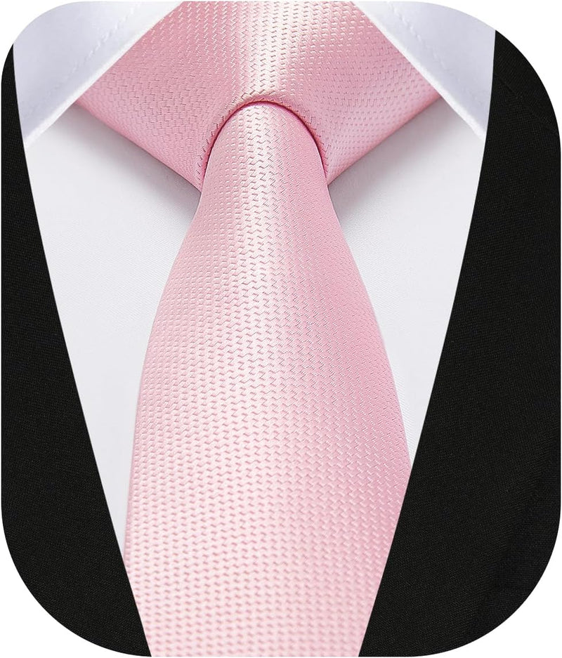 Solid 2.4' Skinny Formal Tie - B-BABY PINK-01