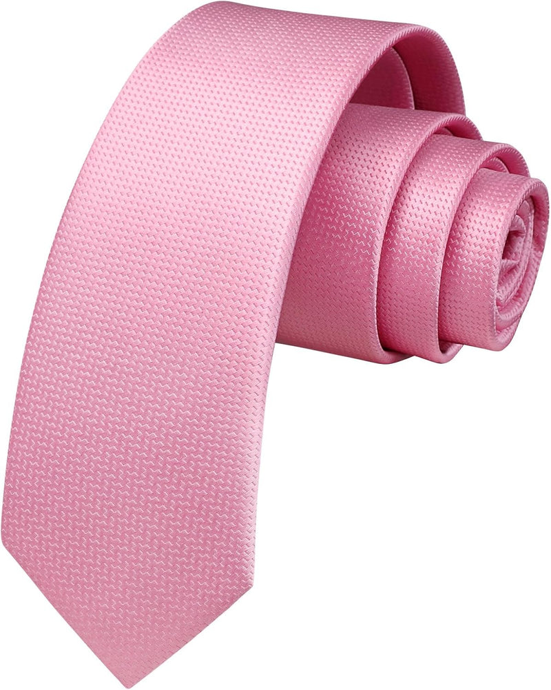 Solid 2.4' Skinny Formal Tie - D-PINK-01