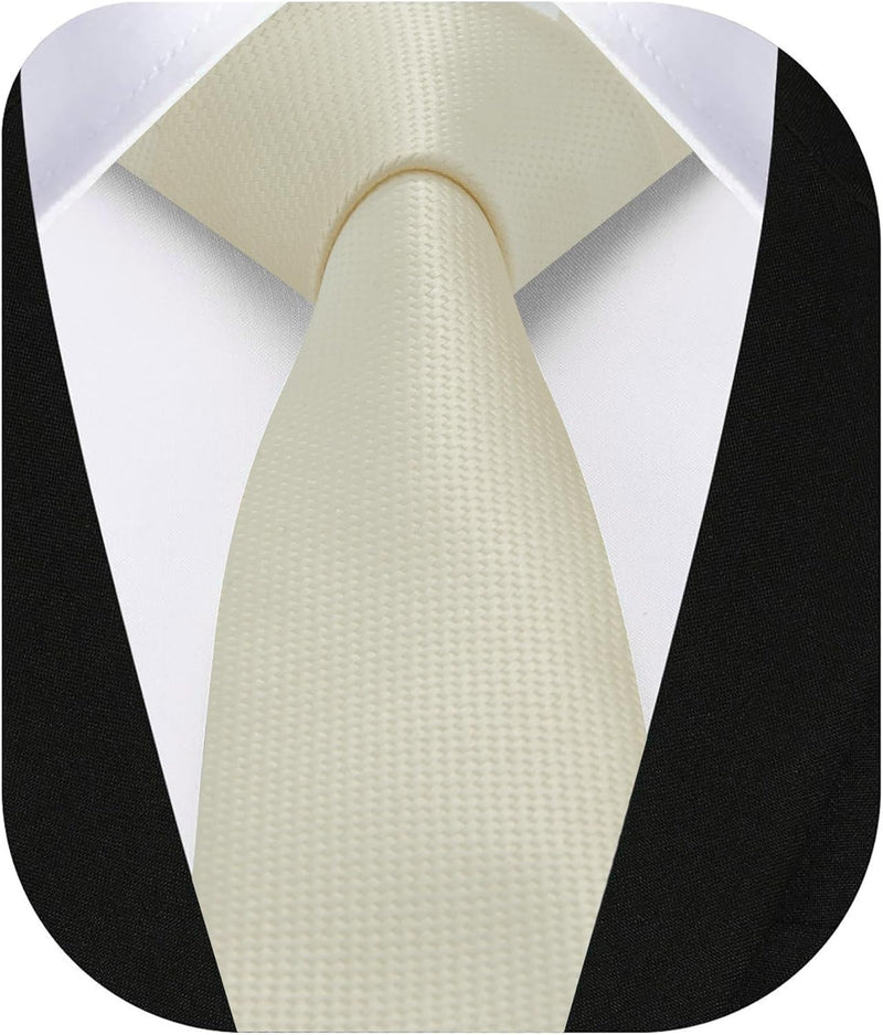 Solid 2.4' Skinny Formal Tie - LIGHT YELLOW-1