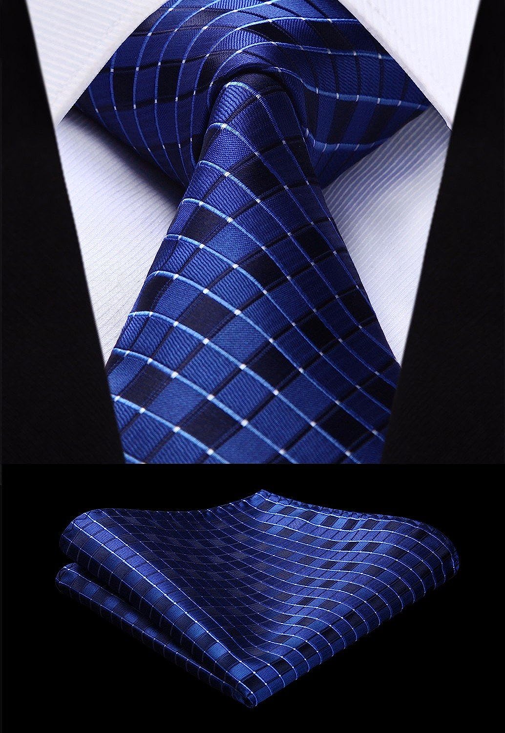 3PCS Tie & Pocket Square Set - T3C007