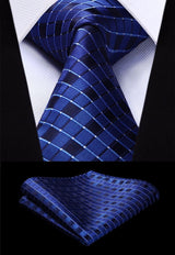 3PCS Tie & Pocket Square Set - T3C007 