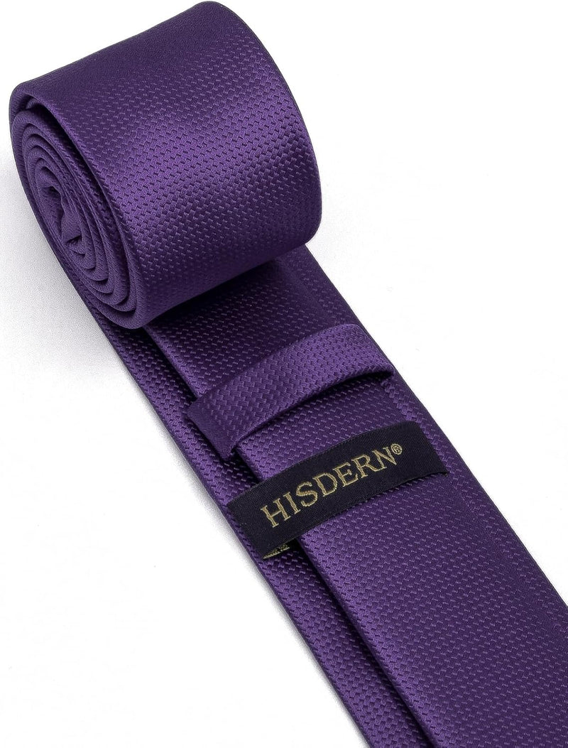 Solid 2.4' Skinny Formal Tie - PURPLE