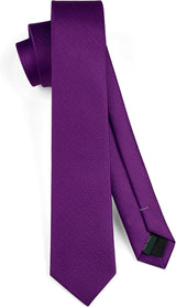 Solid 2.4' Skinny Formal Tie - BERRY PURPLE-01