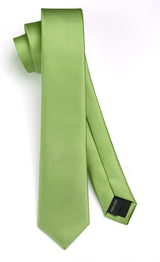 Solid 2.4' Skinny Formal Tie - C-SAGE GREEN DARK