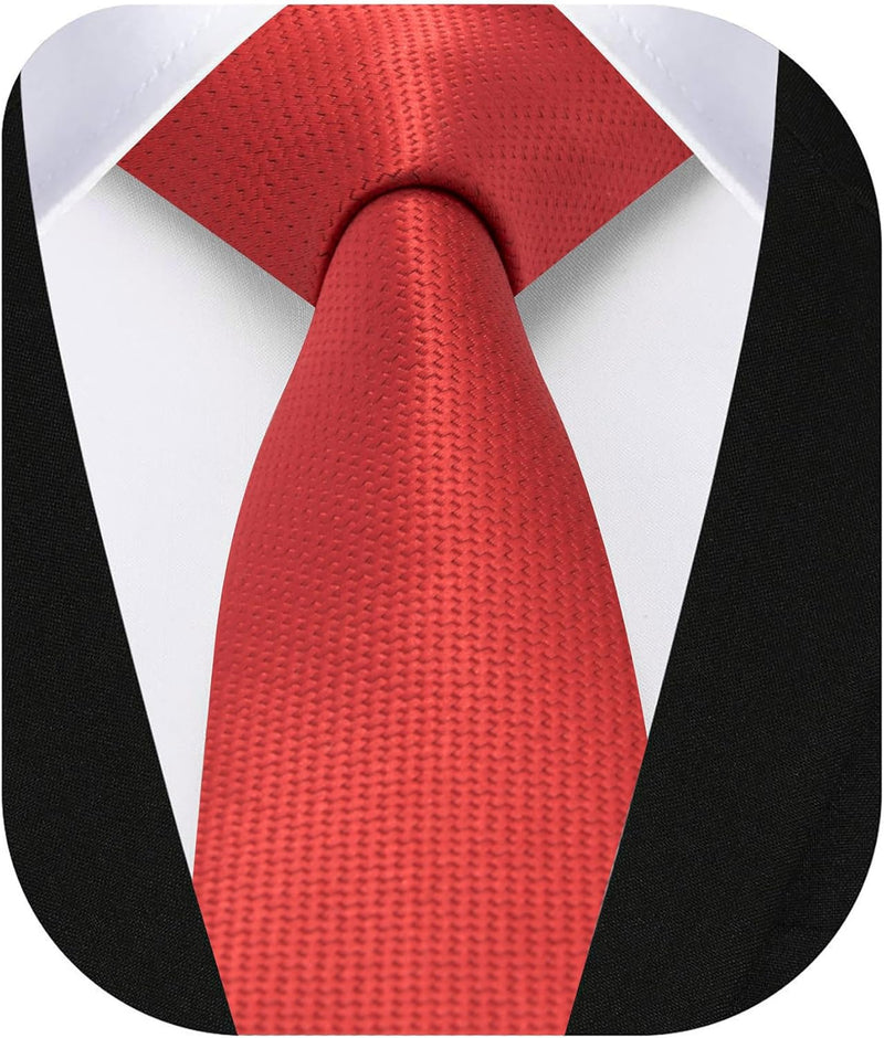 Solid 2.4' Skinny Formal Tie - RED