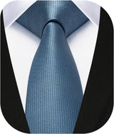 Solid 2.4' Skinny Formal Tie - LIGHT NAVY BLUE-02