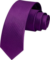 Solid 2.4' Skinny Formal Tie - BERRY PURPLE-01