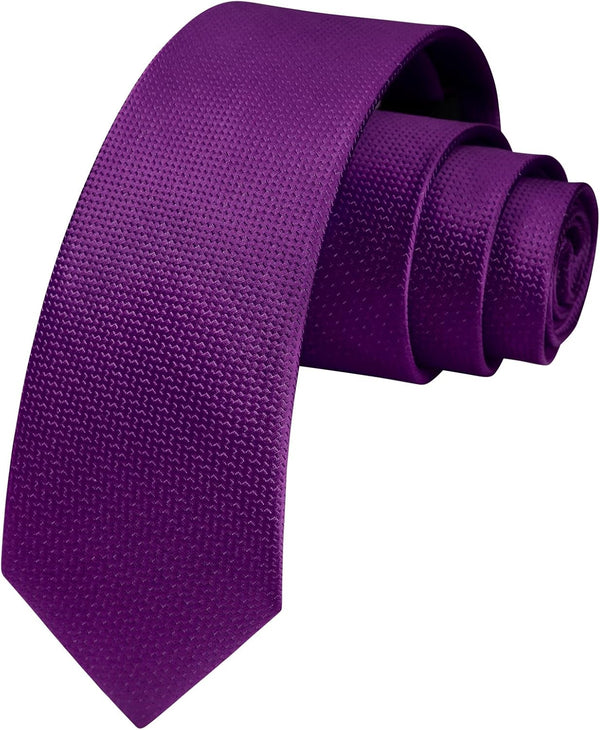 Solid 2.4' Skinny Formal Tie - BERRY PURPLE-01