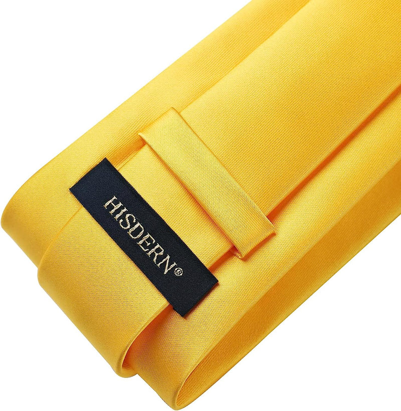 Solid Tie Handkerchief Clip - YELLOW 