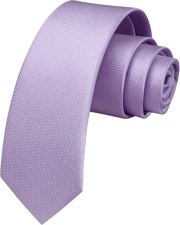 Solid 2.4' Skinny Formal Tie - LIGHT PURPLE-01