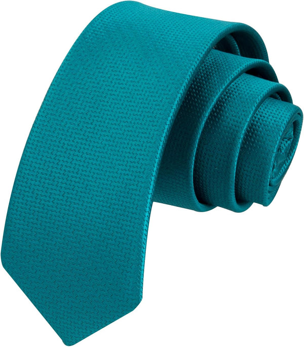 Solid 2.4' Skinny Formal Tie - AQUA BLUE