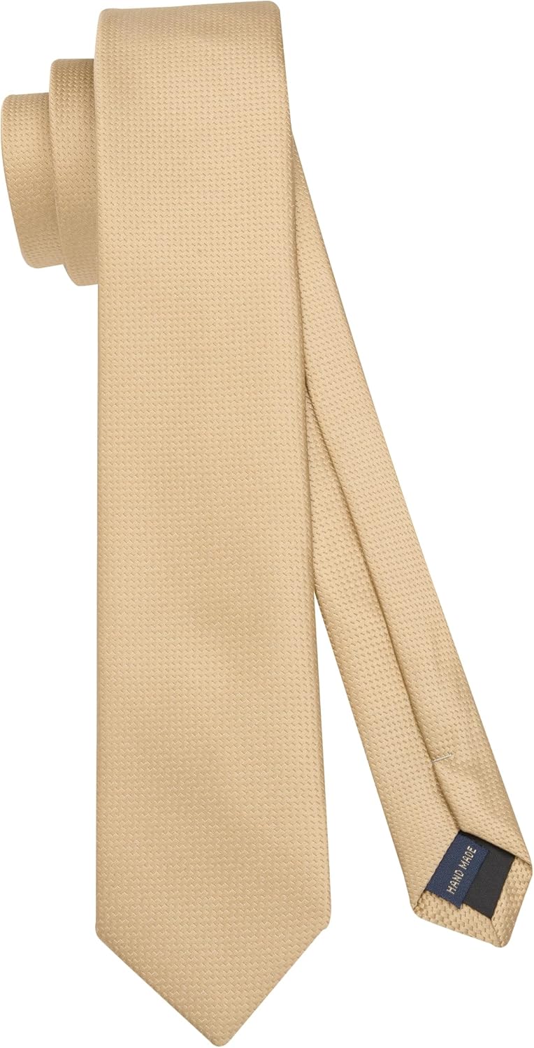 Solid 2.4' Skinny Formal Tie - CHAMPAGNE-01