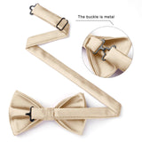 Solid Pre-Tied Bow Tie - 02-CHAMPAGNE