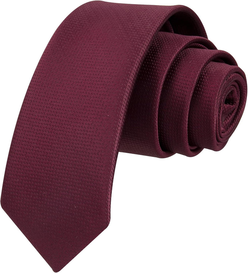 Solid 2.4' Skinny Formal Tie - BURGUNDY