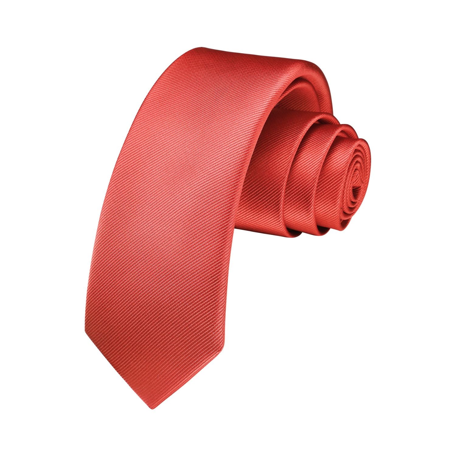 Solid 2.17'' Skinny Formal Tie - E-CORAL PINK
