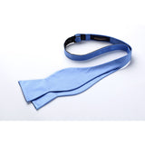 Solid Bow Tie & Pocket Square - F1-BLUE 
