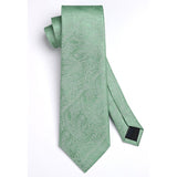 Paisley Tie Handkerchief Set - E7-SAGE GREEN 