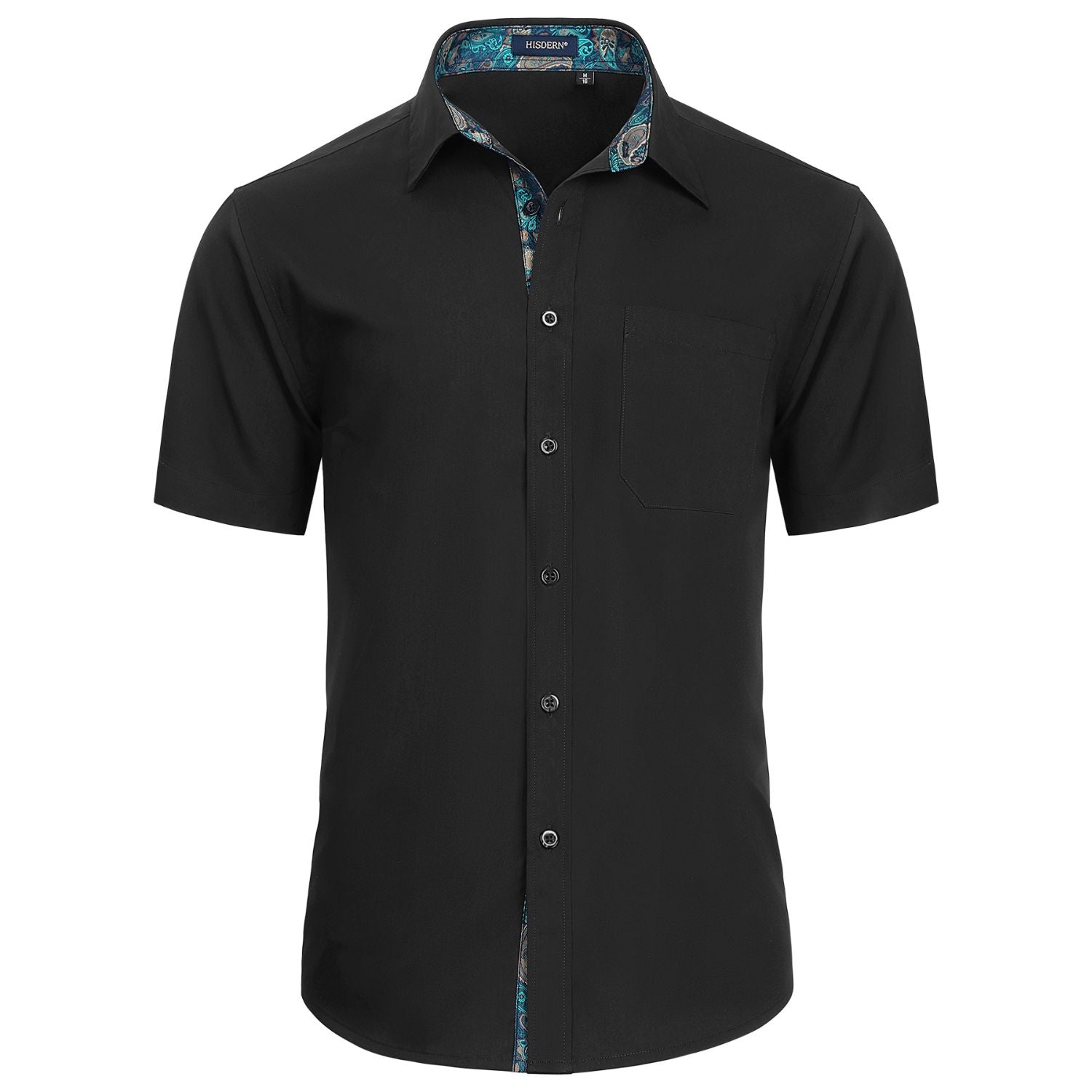 Men's Short Sleeve with Pocket - A1-BLACK