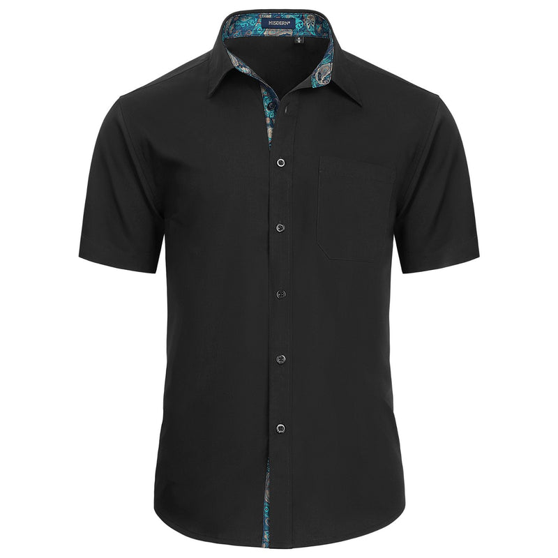 Men's Short Sleeve with Pocket - A1-BLACK 