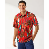 Summer Hawaiian Shirts with Pocket - 05-QRANGE RED