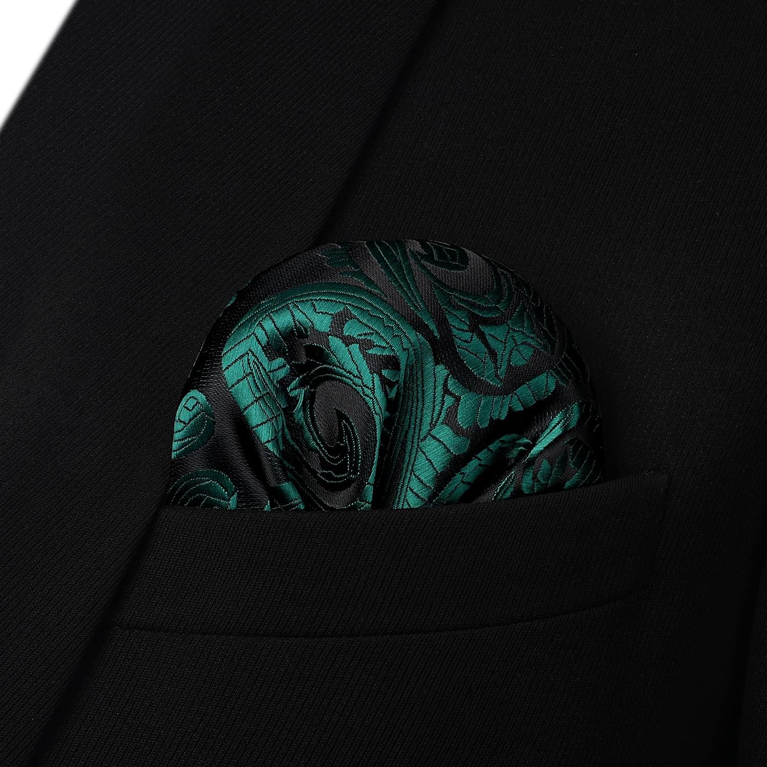 Paisley Bow Tie & Pocket Square - TEAL-4