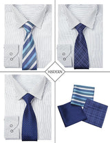 3PCS Tie & Pocket Square Set - TC3-09 