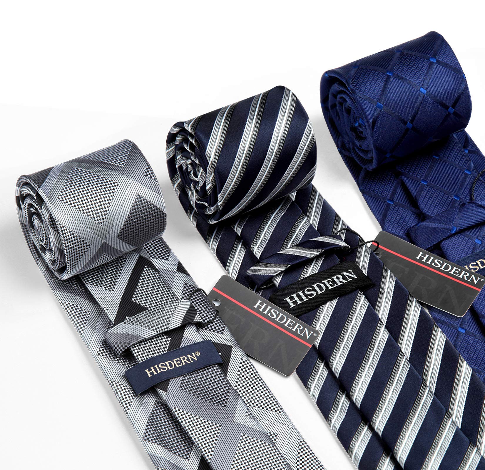 3PCS Tie & Pocket Square Set - T3-010 Christmas Gifts for Men