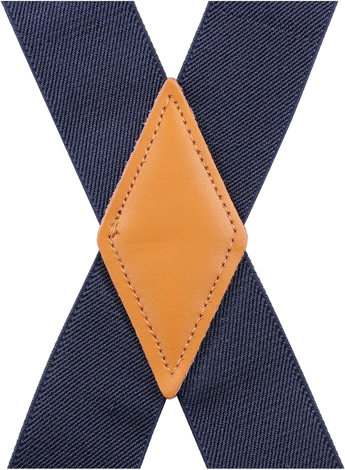 2PCS 1.4" Adjustable Suspender with 4 Clips - C-NAVY BLUE/GREY