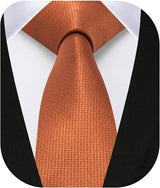 Solid 2.4' Skinny Formal Tie - BURNT ORANGE