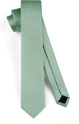 Solid 2.4' Skinny Formal Tie - DARK GREEN-02