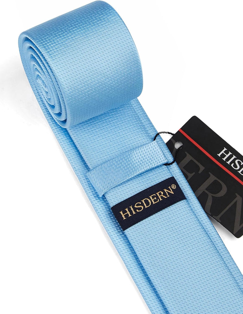 Solid 2.4' Skinny Formal Tie - LIGHT BLUE