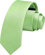 Solid 2.4' Skinny Formal Tie - LIGHT SAGE GREEN-02