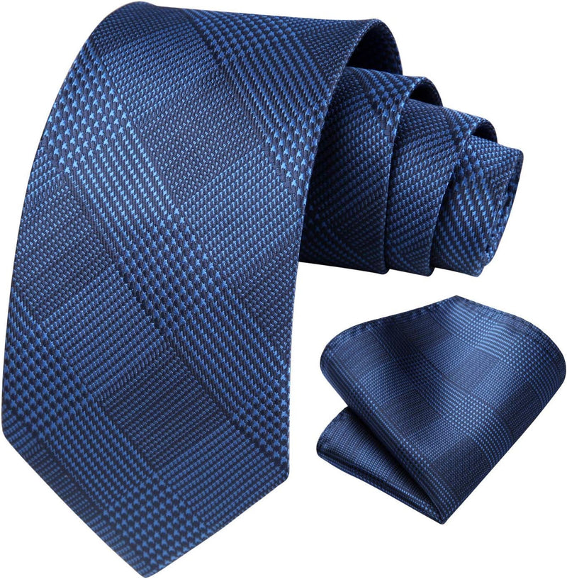 Solid Houndstooth Tie Handkerchief Set - SAGE GREEN