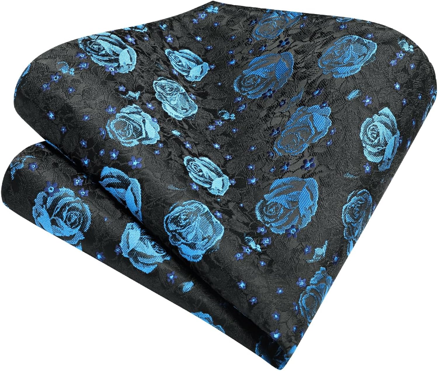 Floral Tie Handkerchief Cufflinks - 1-NAVY BLUE FLORAL