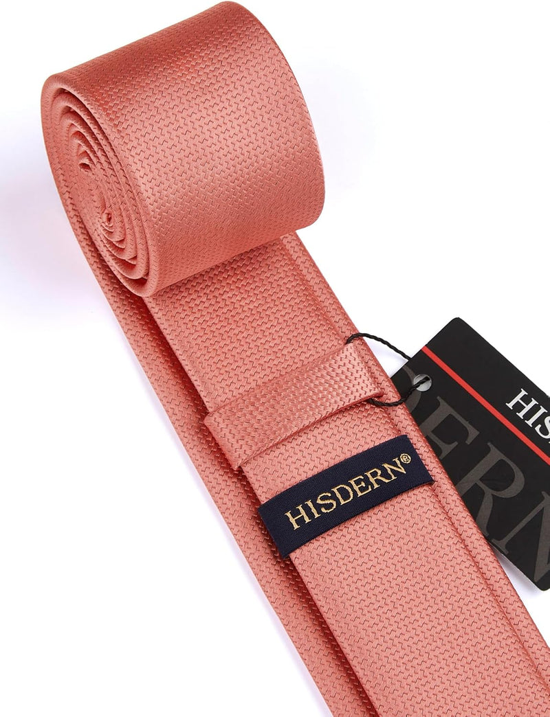 Solid 2.4' Skinny Formal Tie - BLUSH-01