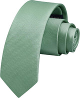 Solid 2.4' Skinny Formal Tie - DARK GREEN-02