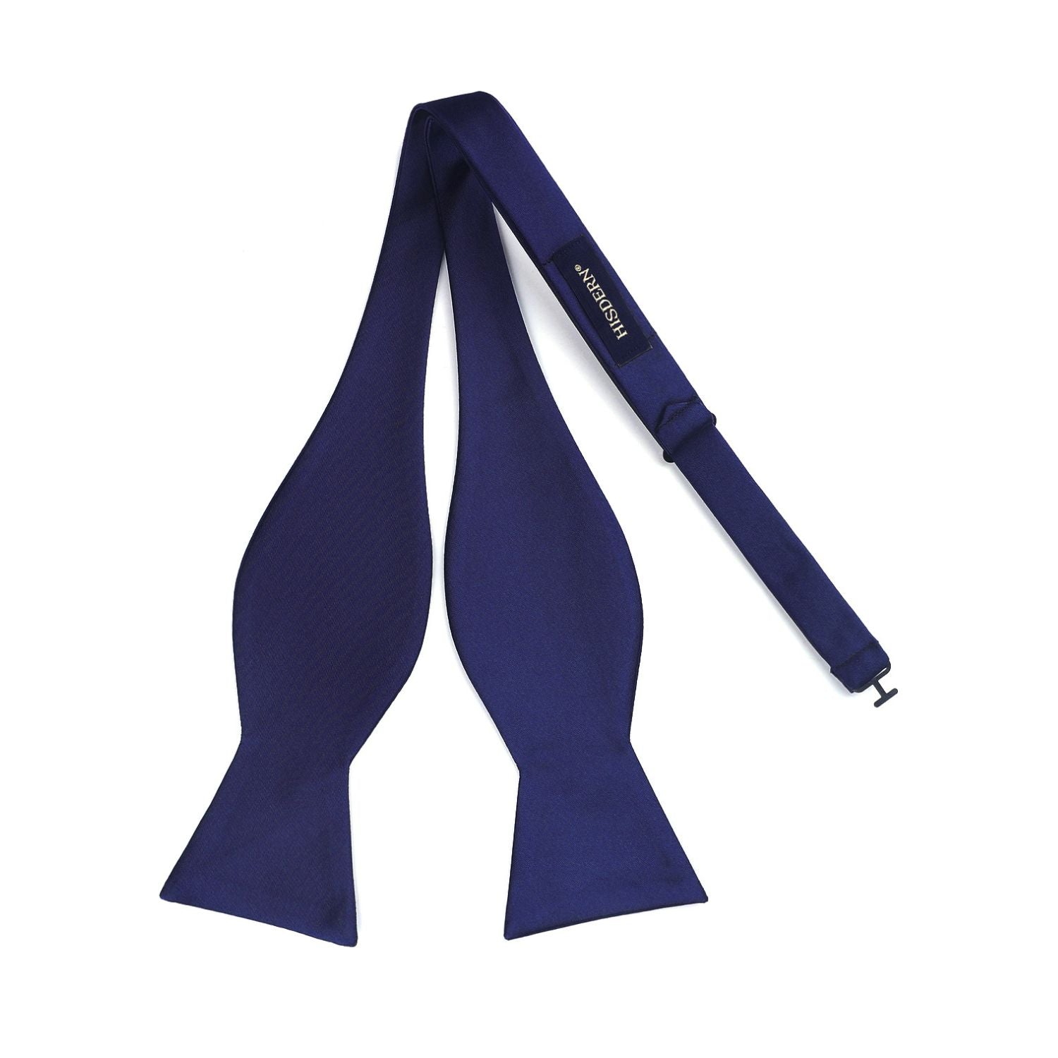Solid Bow Tie & Pocket Square - D3-NAVY BLUE