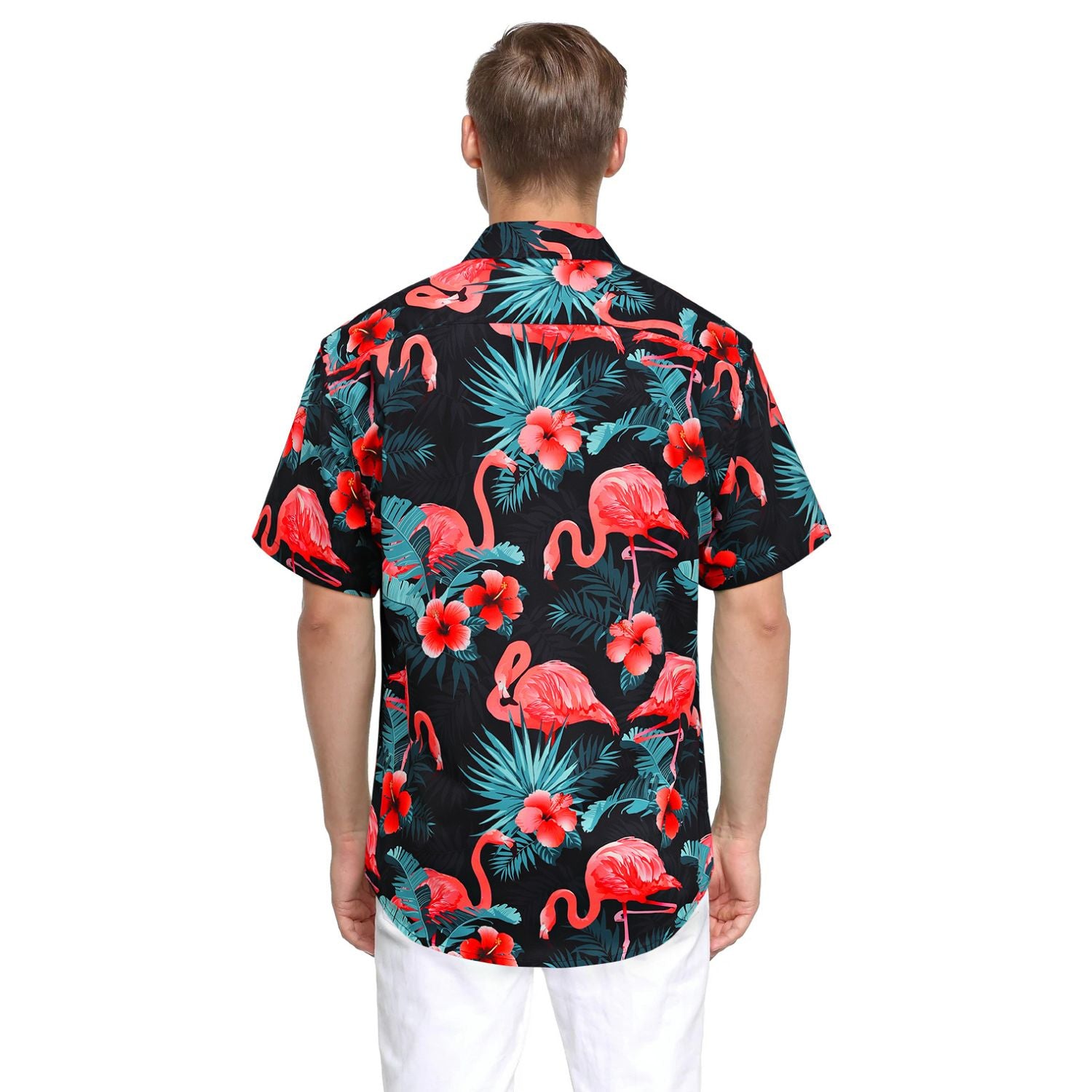 Hawaiian Tropical Shirts with Pocket - A-AQUA