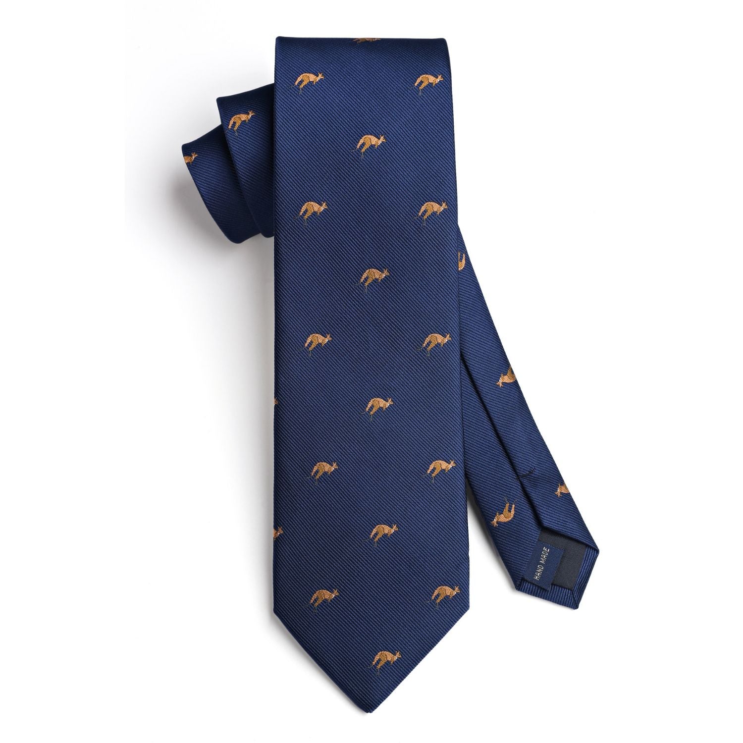Kangaroo Tie Handkerchief Set - NAVY BLUE