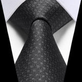 Plaid Tie Handkerchief Set - F-BLACK 