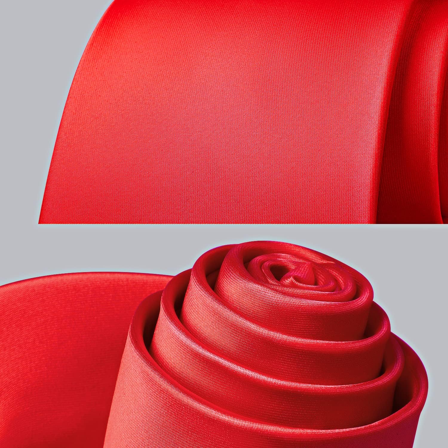 Solid Tie Handkerchief Clip - RED