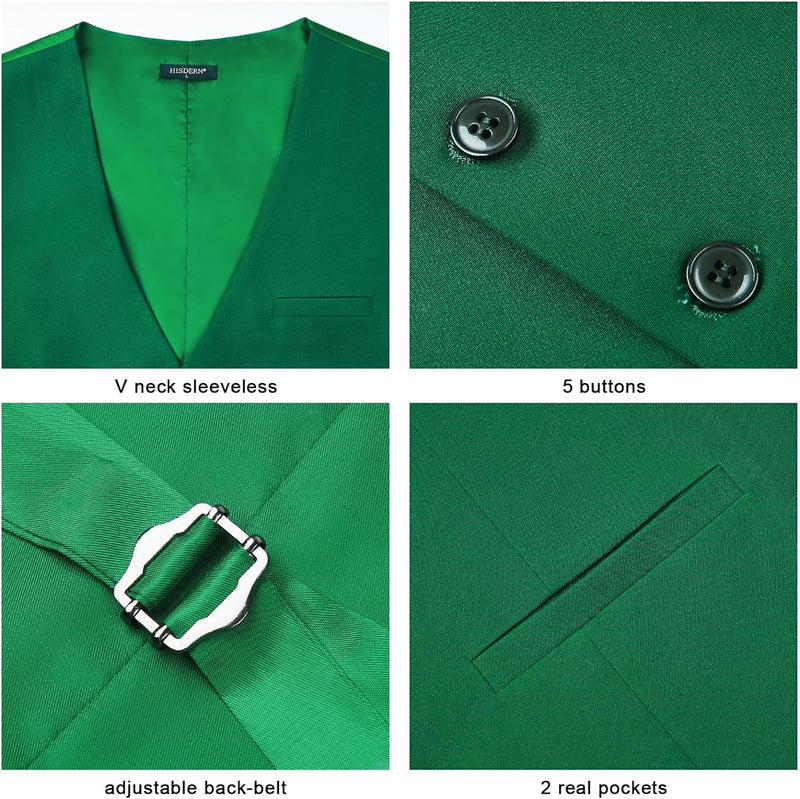 Formal Suit Vest - GREEN-2