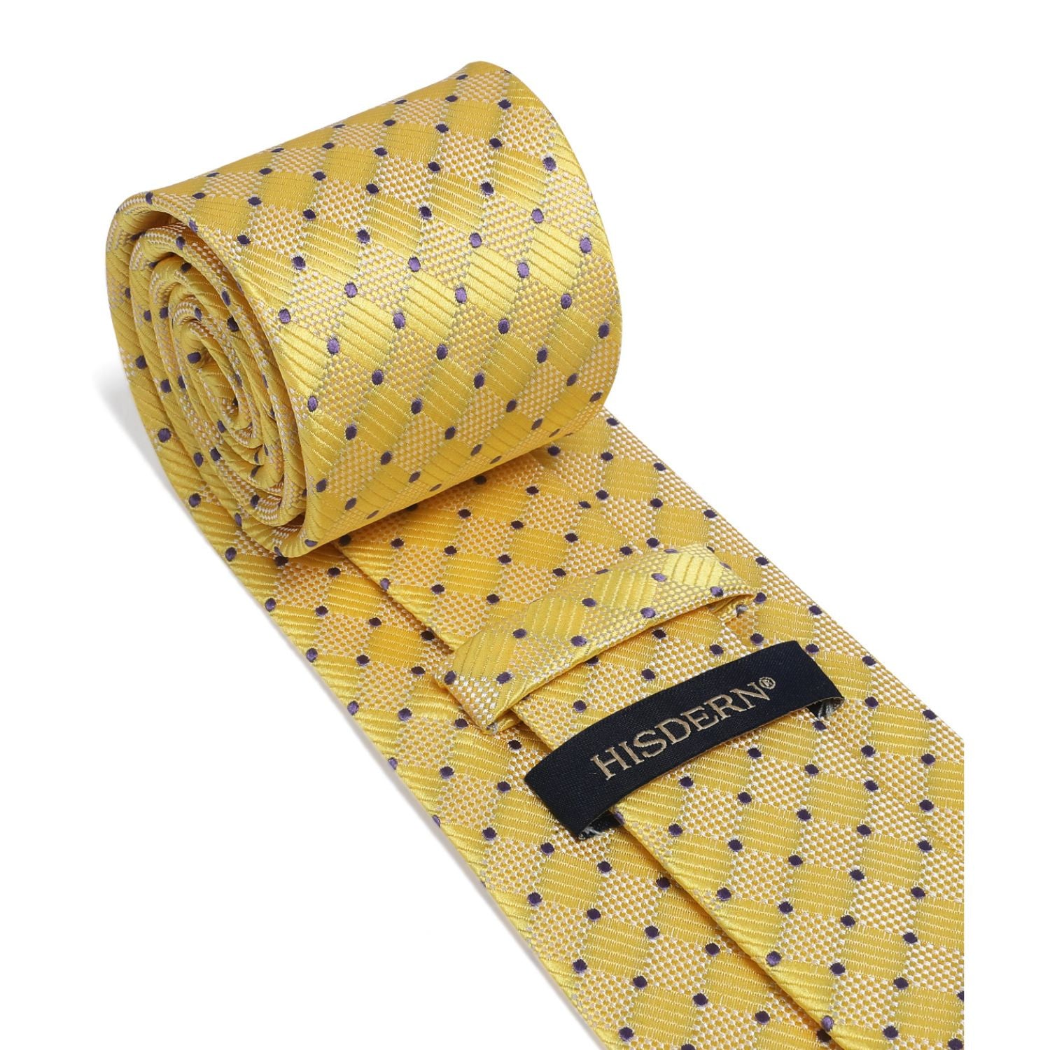 Plaid Tie Handkerchief Set - B-YELLOW 1